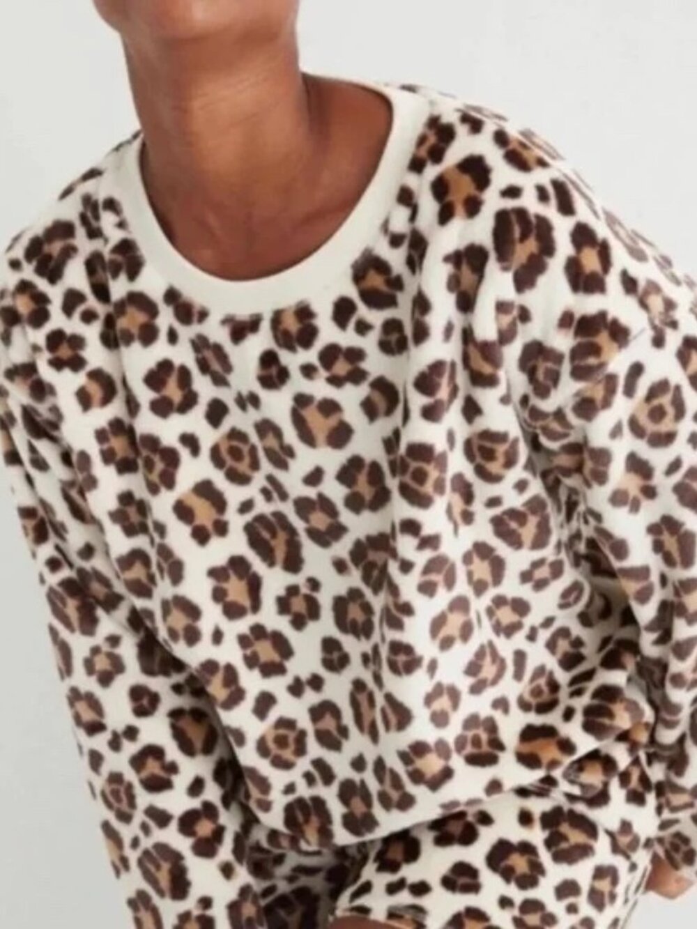 Aerie Leopard Print Plush Sweatshirt (L)